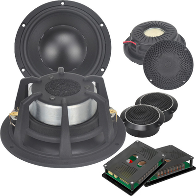 6.5" Car Components speaker CMP653,75wrms, 2-way WF: 1'' voice coil, 4 ohms, Sensitivity: 88dB, freq. response: 57-6kHz.  TW: 1''voice coil,  4 ohms, Sensitivity: 89dB, freq. response: 2K-20KHz