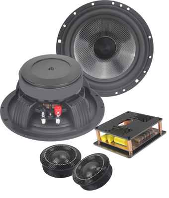6.5" Components speaker CMP652,150wrms, 6.5'' 2-way WF: 1.5'' voice coil, 4 ohms, Sensitivity: 87.6dB, freq. response: 50-10.7kHz.  TW: 1.1''voice coil,  4 ohms, Sensitivity: 92dB, freq. response: